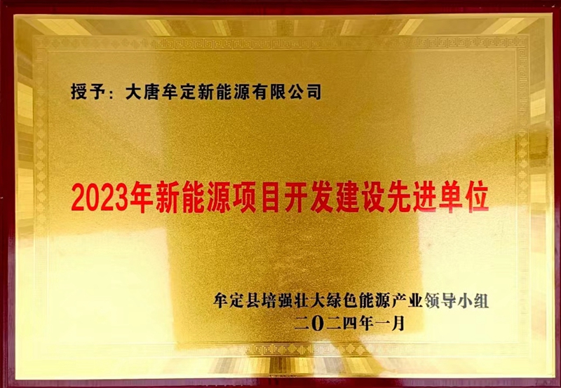 滇西新能源事业部获得牟定县“2023年新能源项目开发建设先进单位”称号.jpg