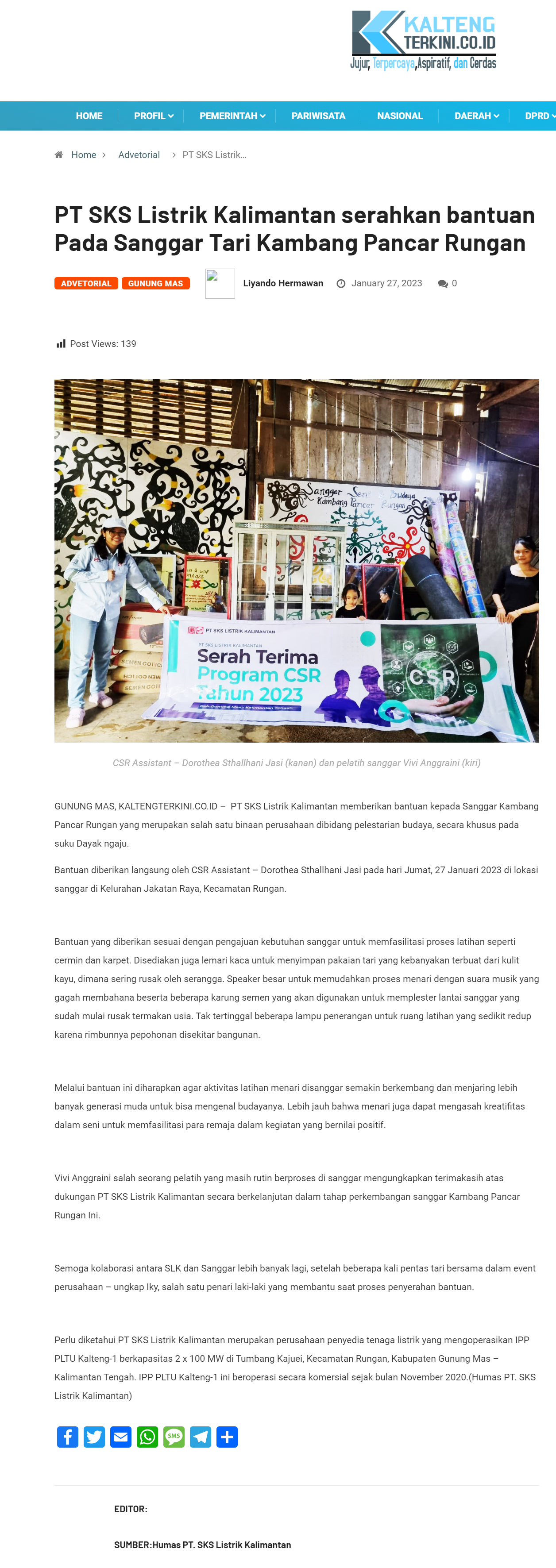 PT SKS Listrik Kalimantan serahkan bantuan Pada Sa（英文）.png